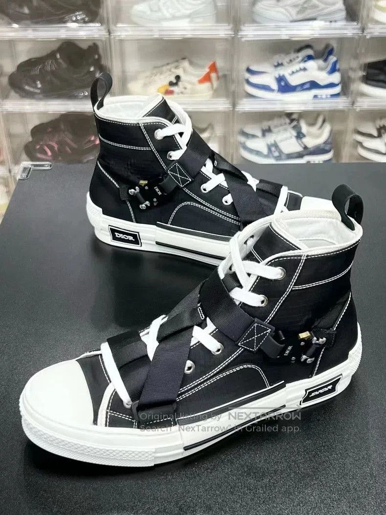 Dior DIOR B23 High Top Sneakers Black and White. Size US 10 / EU 43 - 9 Thumbnail