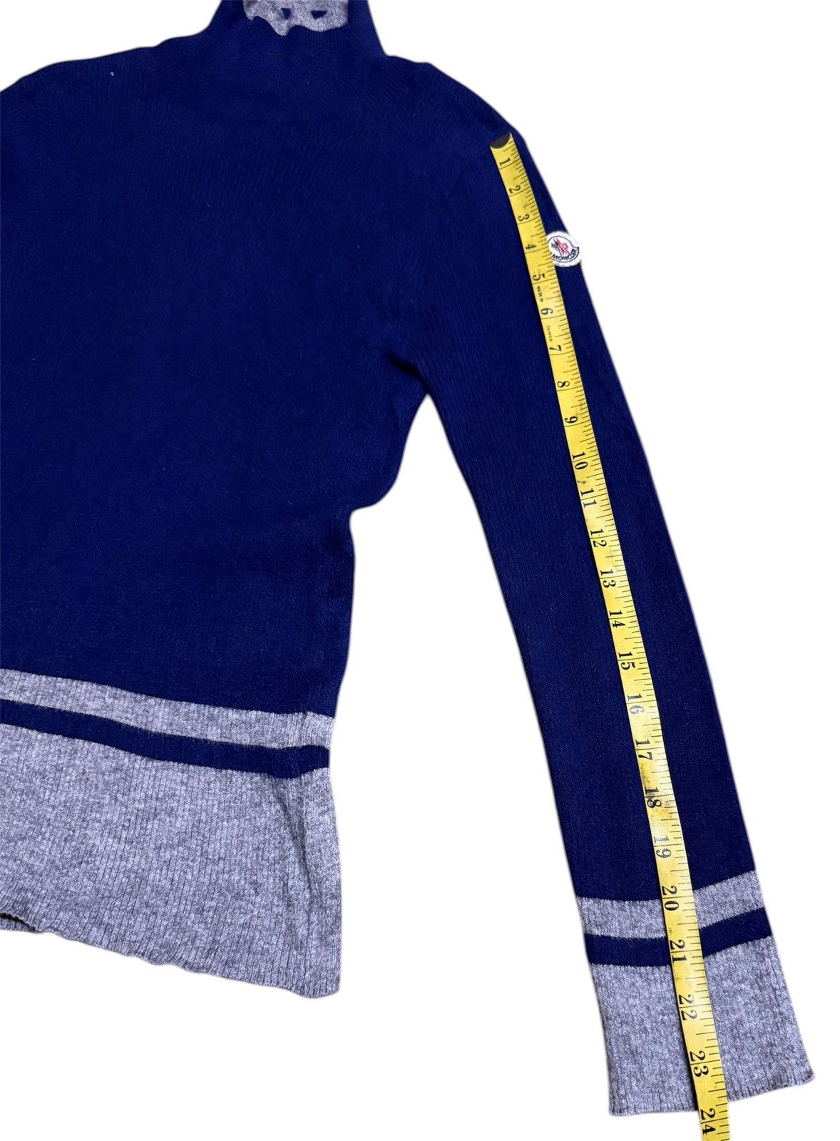 Moncler Moncler Blue Knit Turtleneck Sweater Size S / US 4 / IT 40 - 5 Thumbnail