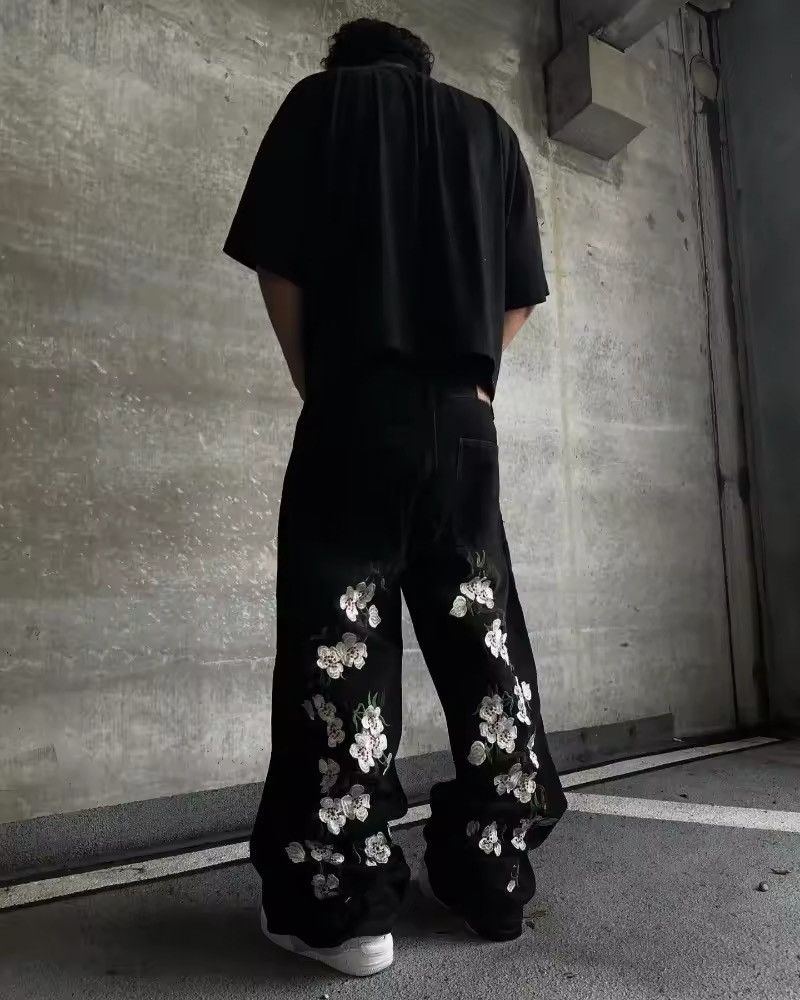 Japanese Brand × Jean Cherry Blossom Pattern Denim Pants Size US 34 / EU 50 - 3 Thumbnail