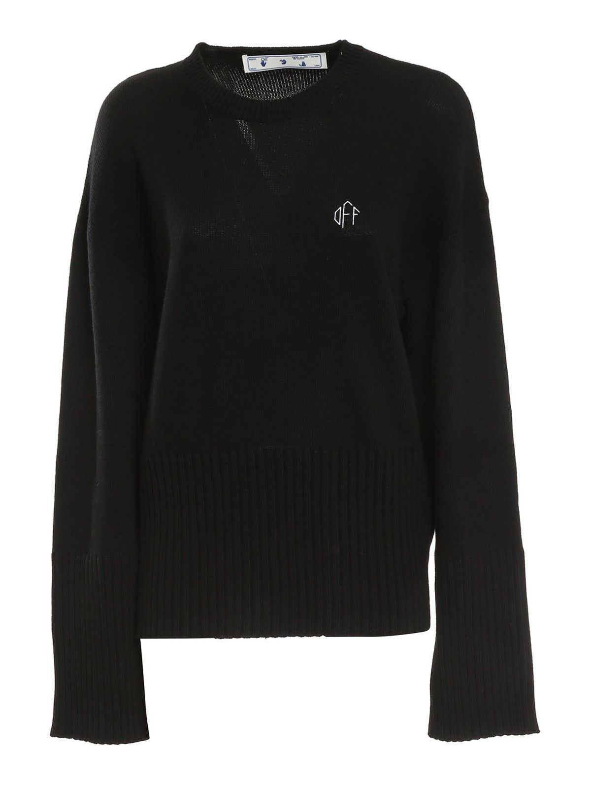 Off-White o1gr1nt0125 Off Basic Crewneck Sweater in Black Size M / US 6-8 / IT 42-44 - 1 Thumbnail
