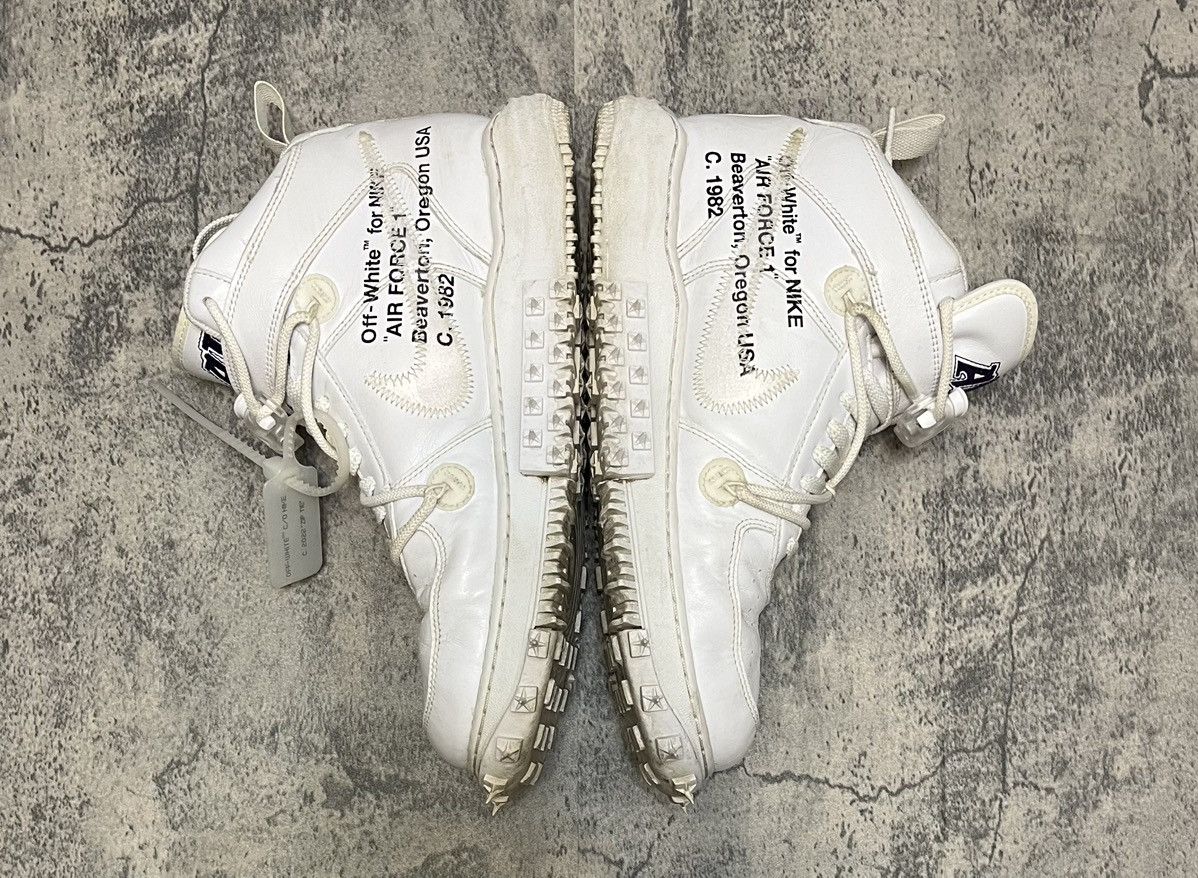 Nike × Off-White Off White x Nike Air Force 1 Mid Graffiti Sneakers Size US 11.5 / EU 44-45 - 5 Thumbnail
