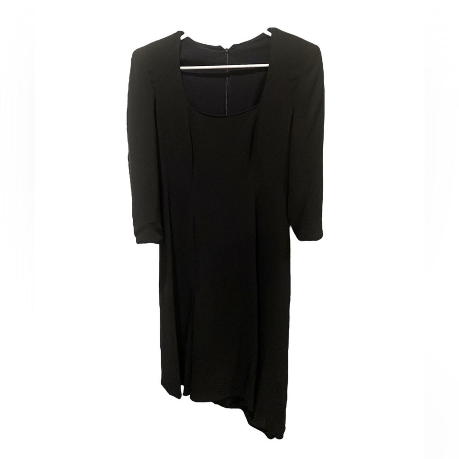Giorgio Armani Vintage Giorgio Armani Silk MIDI High Low Black Dress 40 Size S / US 4 / IT 40 - 1 Thumbnail