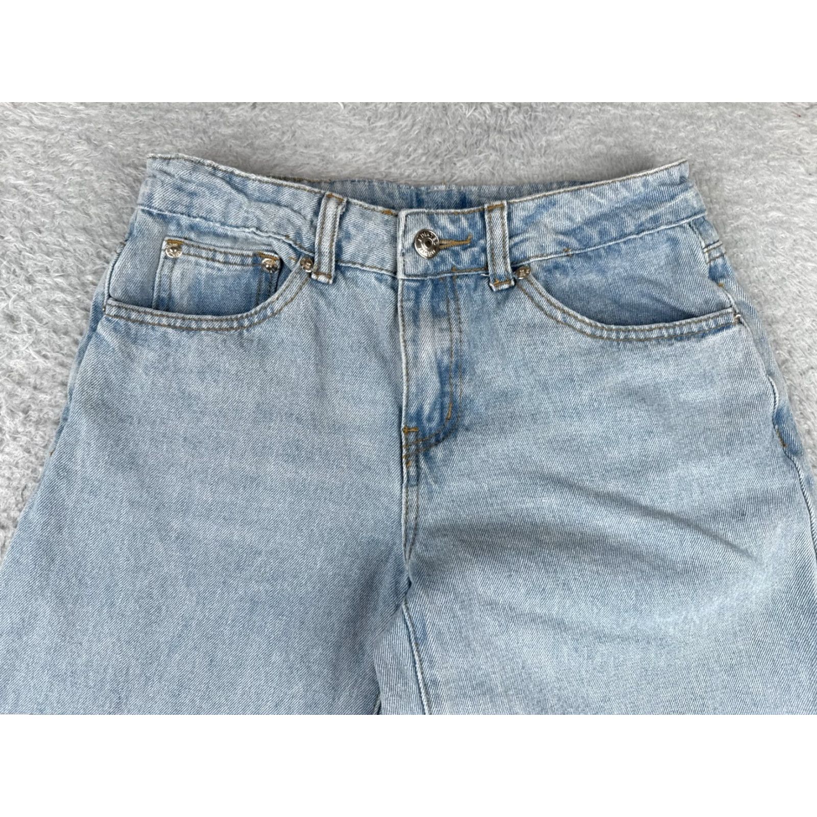 Vintage Vintage Edikted Women’s Wide Leg Jeans 26 Blue Denim High Rise Cotton Blend, 29 Inch Inseam Size 26" / US 2 / IT 38 - 4 Thumbnail