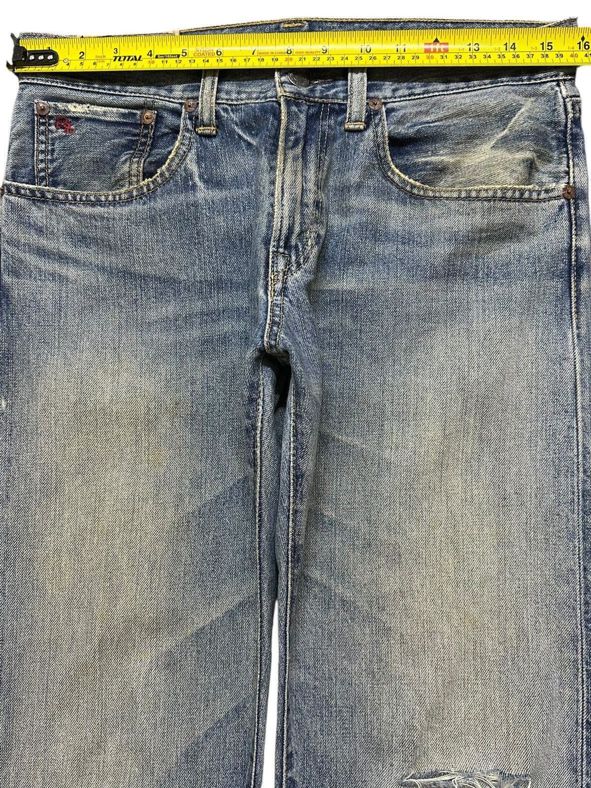 Polo Ralph Lauren Vintage Polo Ralph Lauren Blue Mud Wash Faded Distress Jeans Size US 30 / EU 46 - 12 Thumbnail