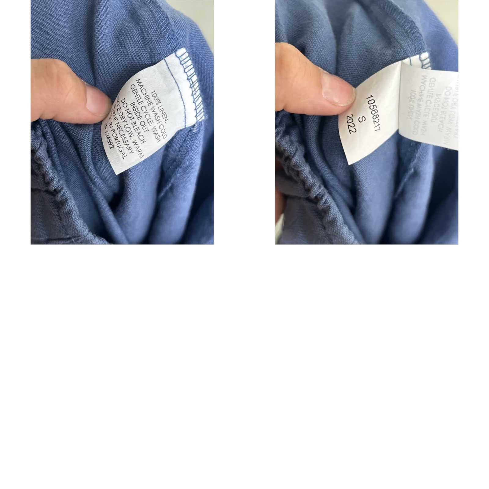 Vintage VINTAGE Serena And Lily Womens XS Linen Pants Blue 28x28 Size 26" / US 2 / IT 38 - 9 Thumbnail