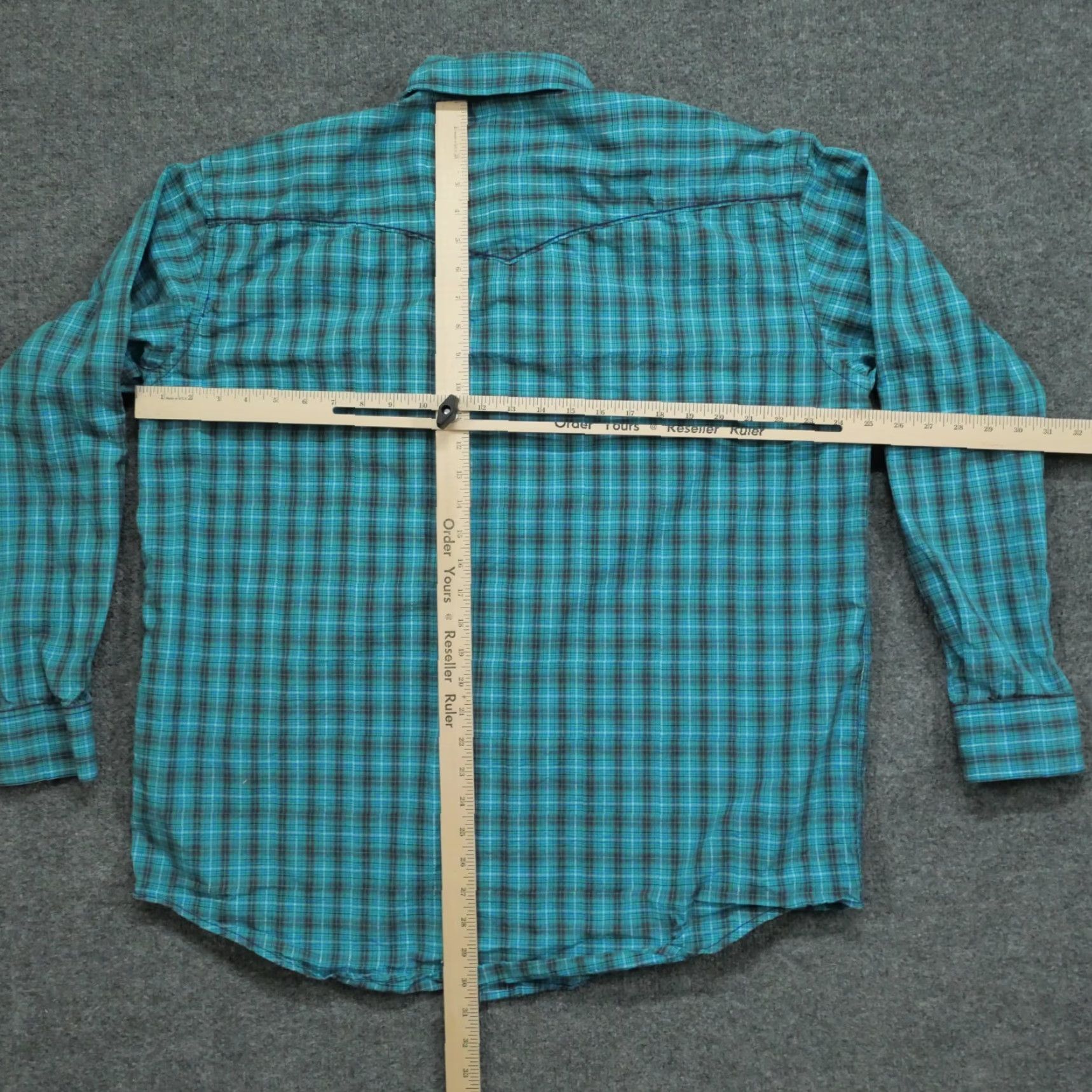 Vintage Panhandle Slim Shirt Mens XL Blue Plaid Pearl Snap Western Country Shirt Size US XL / EU 56 / 4 - 7 Thumbnail