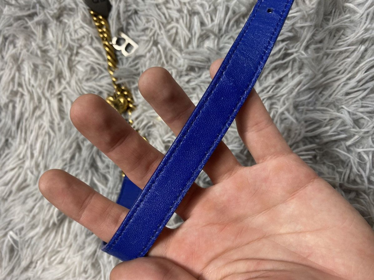 Balenciaga × Vintage Balenciaga Blue Velvet Belt Bag with Chain — Iconic Style Size ONE SIZE - 17 Thumbnail