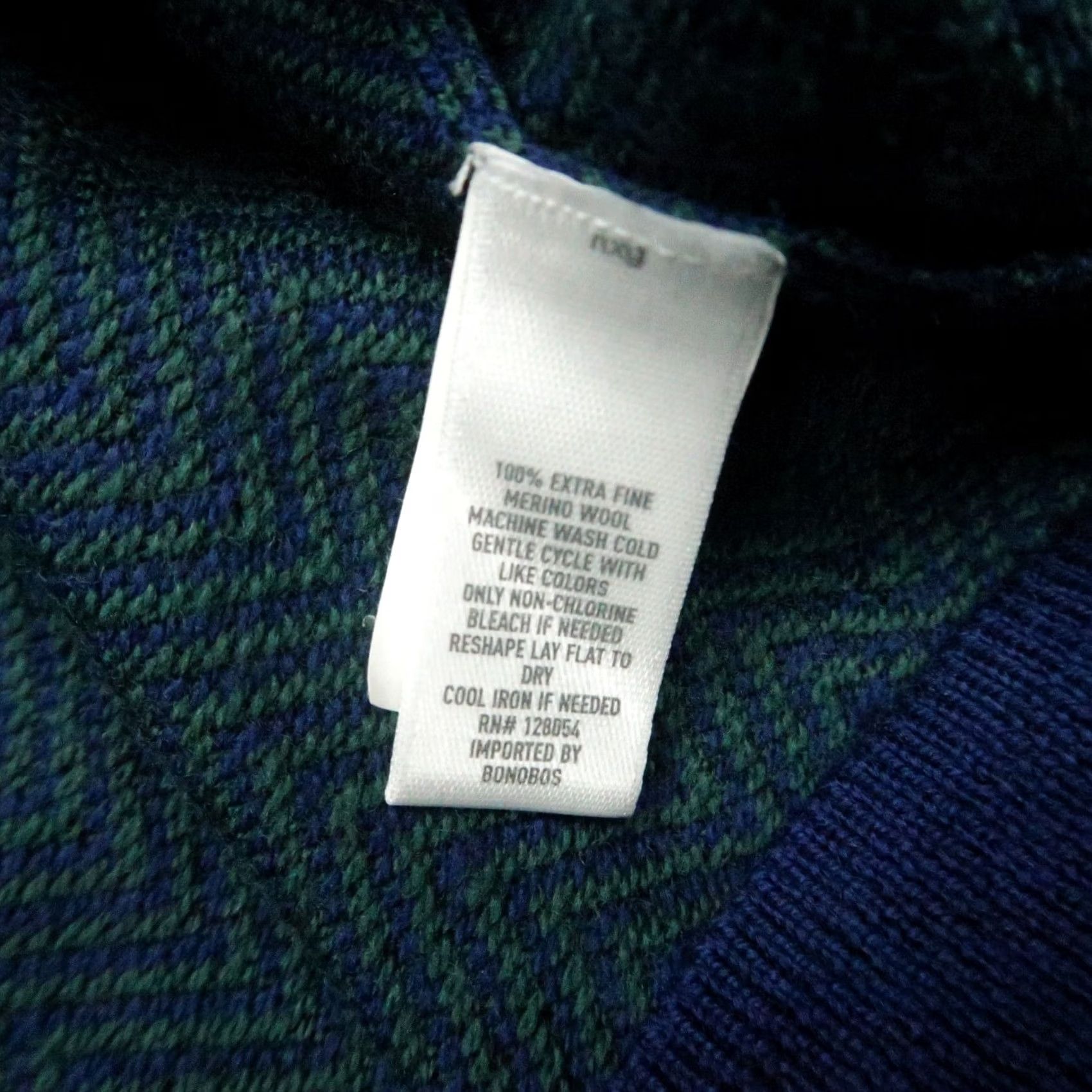 Bonobos Bonobos Sweater Mens XL Blue Merino 1/4 Zip Pullover Knit Wool Size US XL / EU 56 / 4 - 5 Thumbnail
