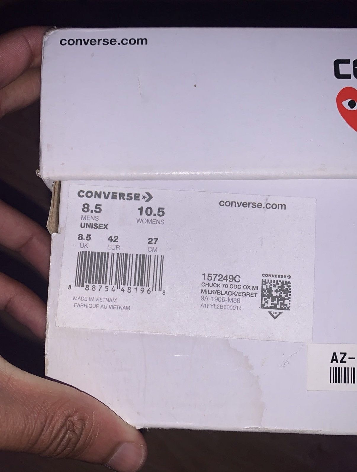 Comme des Garcons PLAY × Converse CDG PLAY x Converse Chuck 70 Low CDG Heart Polka Dot W/Box Size US 8.5 / EU 41-42 - 5 Thumbnail
