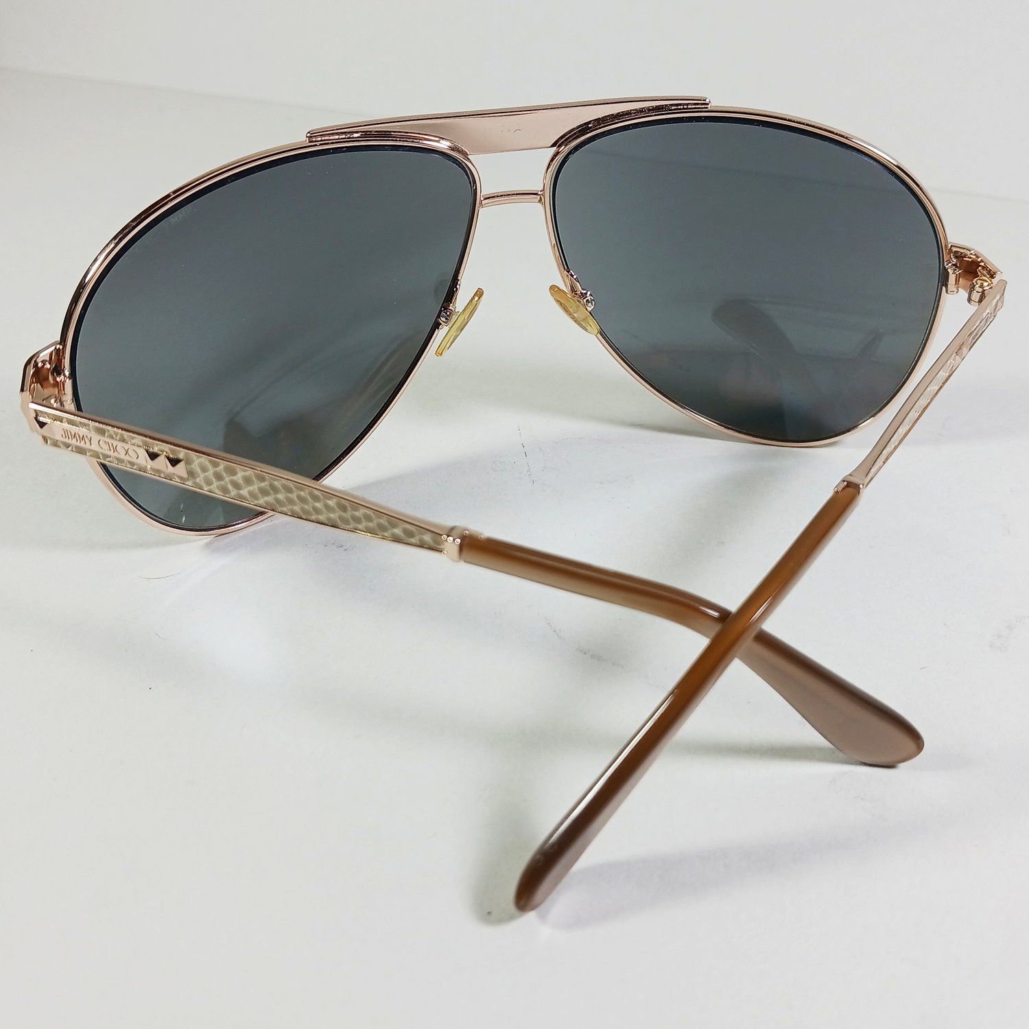 Designer × Jimmy Choo Jimmy Choo Dominique/S 000JO Aviator Sunglasses in Case Size ONE SIZE - 9 Thumbnail