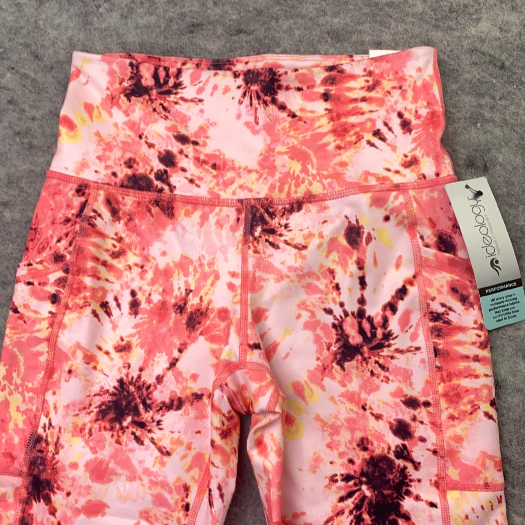 Vintage Ideology Womens Leggings XS Pink Tie-Dye Built-In Pocket Hi-Rise Cropped UPF 50 Size 26" / US 2 / IT 38 - 2 Thumbnail