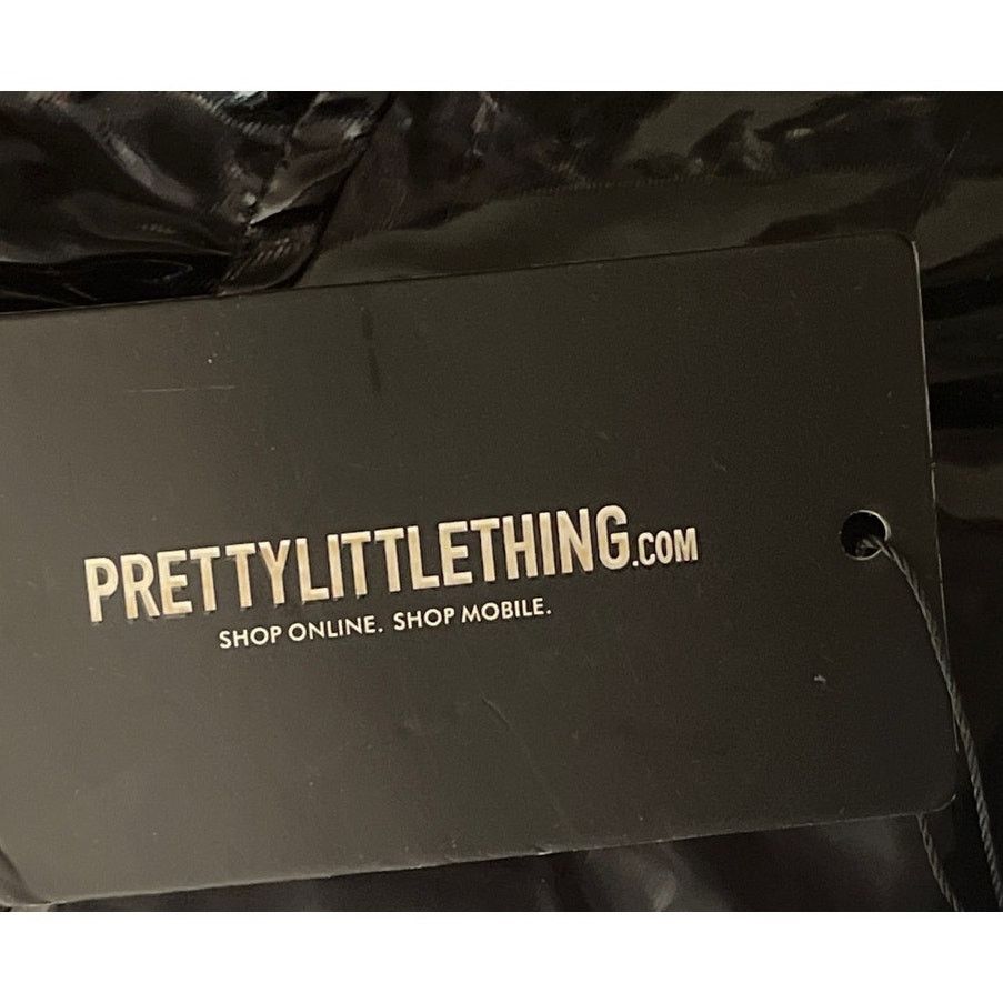 Other Pretty Little Thing Bodycon Mini Black vinyl Dress Size: 6 Size M / US 6-8 / IT 42-44 - 13 Thumbnail