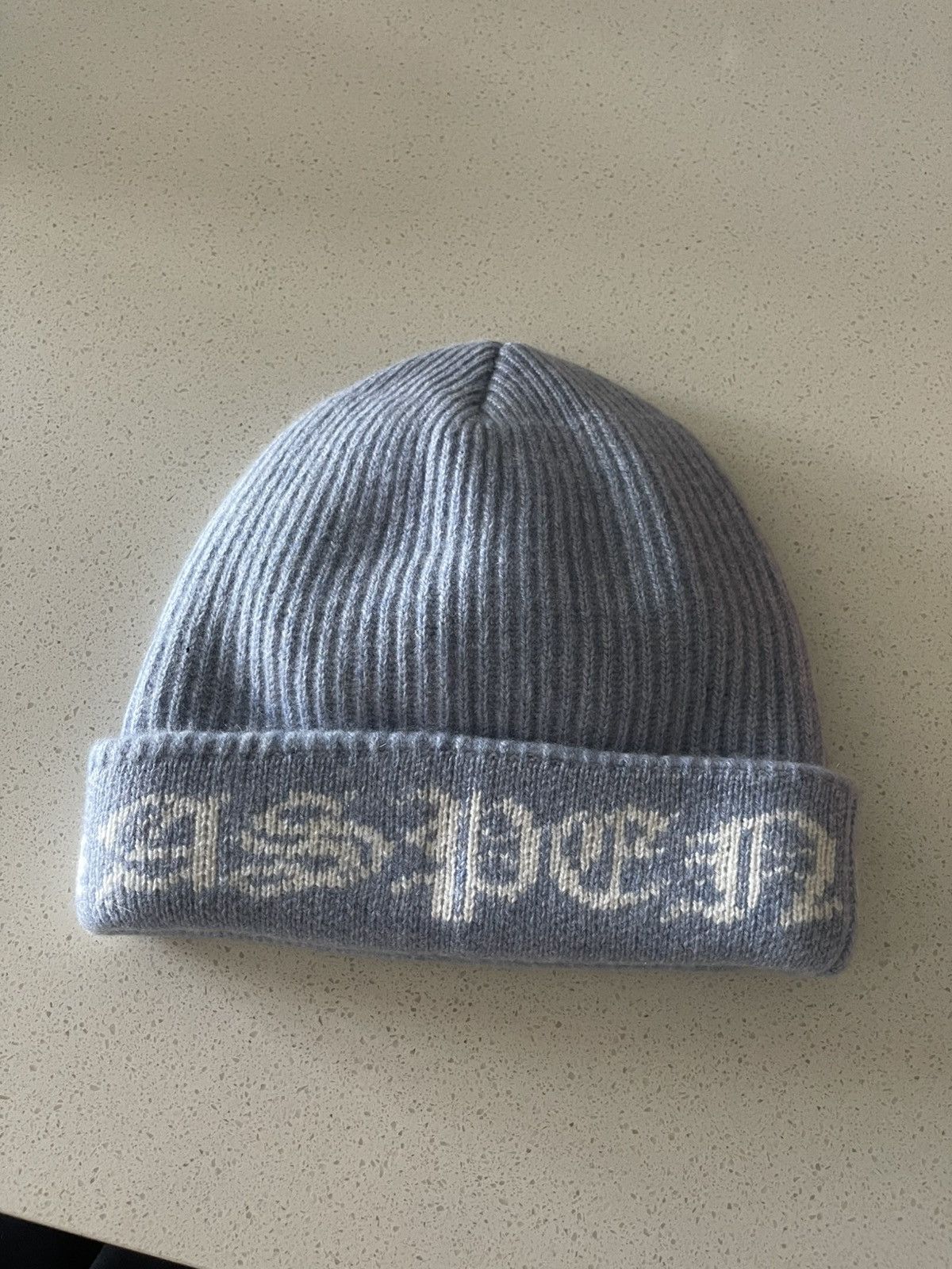 Chrome Hearts Chrome Hearts Blue Cashmere Big Daddy Beanie Size ONE SIZE - 2 Thumbnail