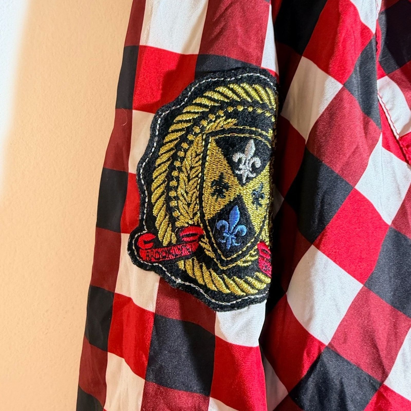 Brooklyn Clothing Brooklyn Basement Red and Black Checkered Bomber Men' Jacket Size US XL / EU 56 / 4 - 3 Thumbnail