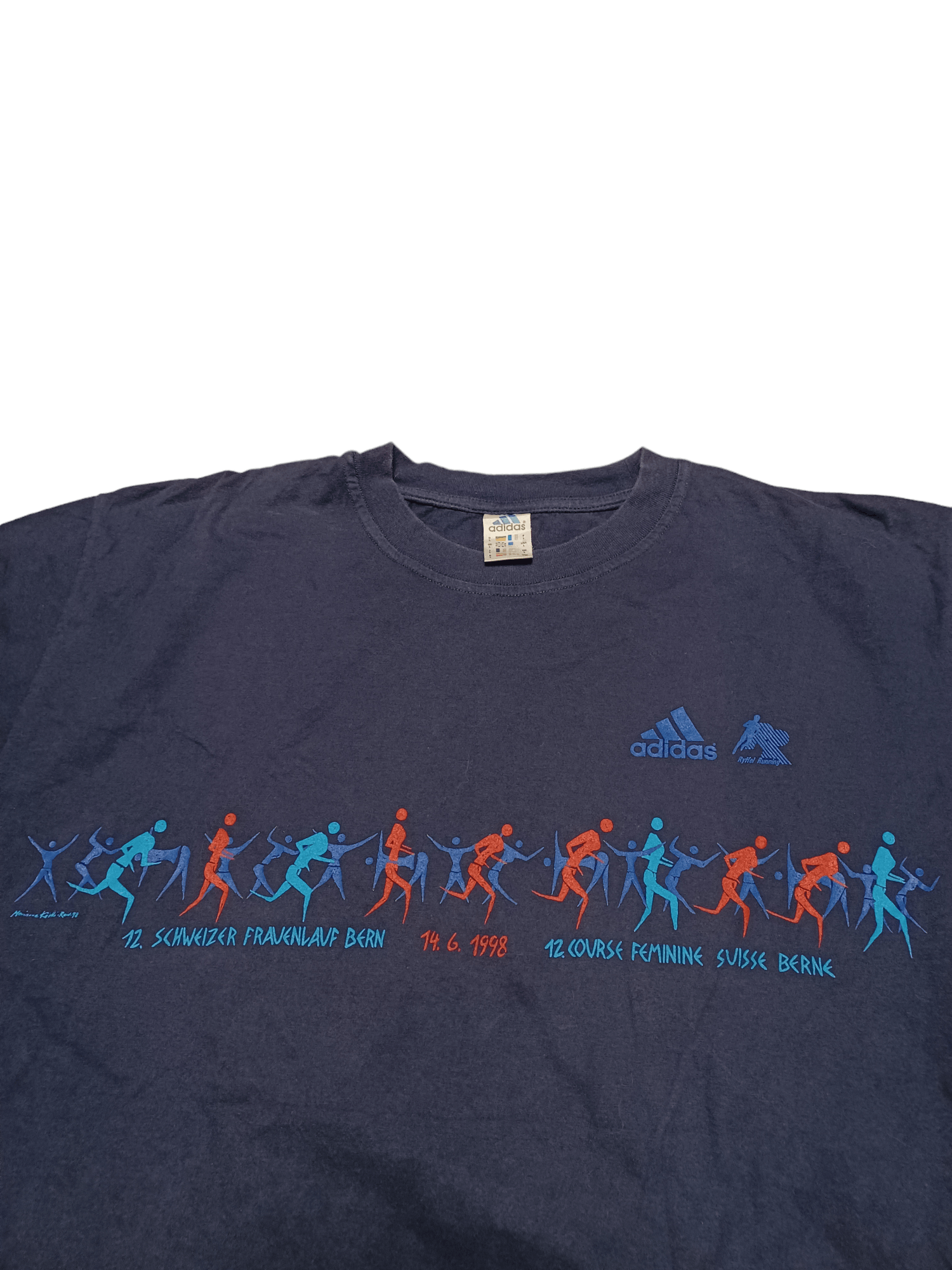 Adidas 1998 BERN MARATHON ADIDAS VINTAGE TEE SPORTSWEAR Size US L / EU 52-54 / 3 - 3 Thumbnail