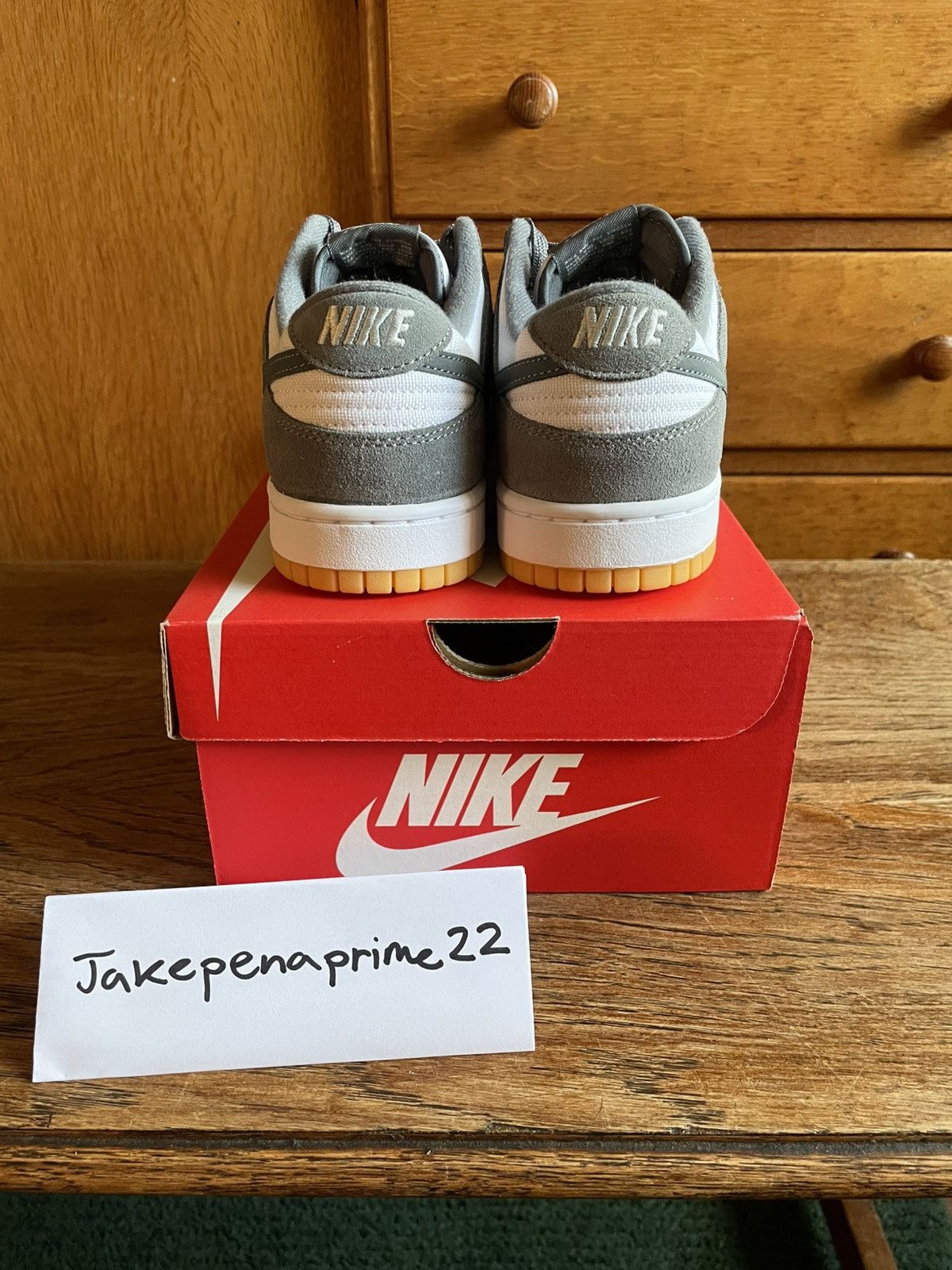 Nike Nike Dunk Low, white & smoke grey Size US 9 / EU 42 - 5 Thumbnail