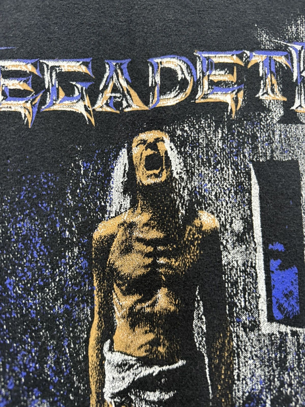 Band Tees Vintage 90s Megadeth Big Mark Backhit Faded Tee Size US L / EU 52-54 / 3 - 4 Thumbnail