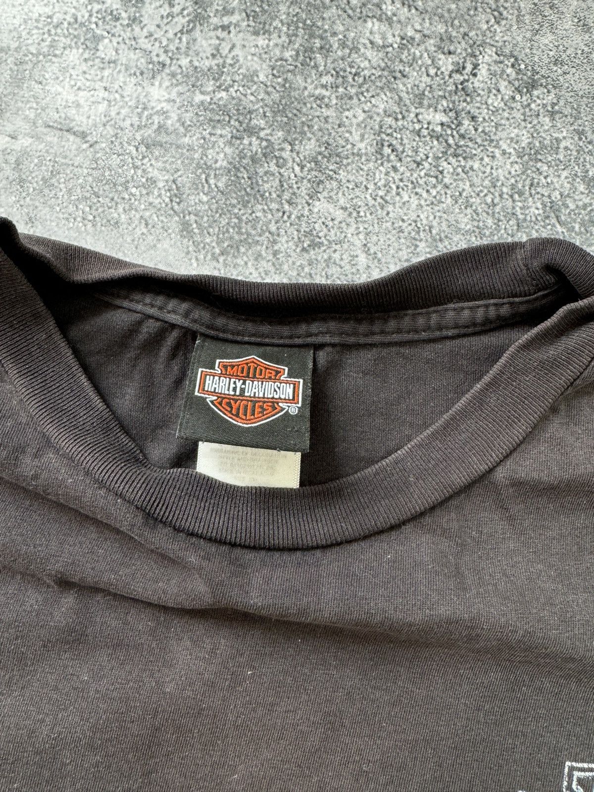 Harley Davidson × Vintage Vintage Harley Davidson Black Faded T-Shirt Size US XL / EU 56 / 4 - 8 Thumbnail