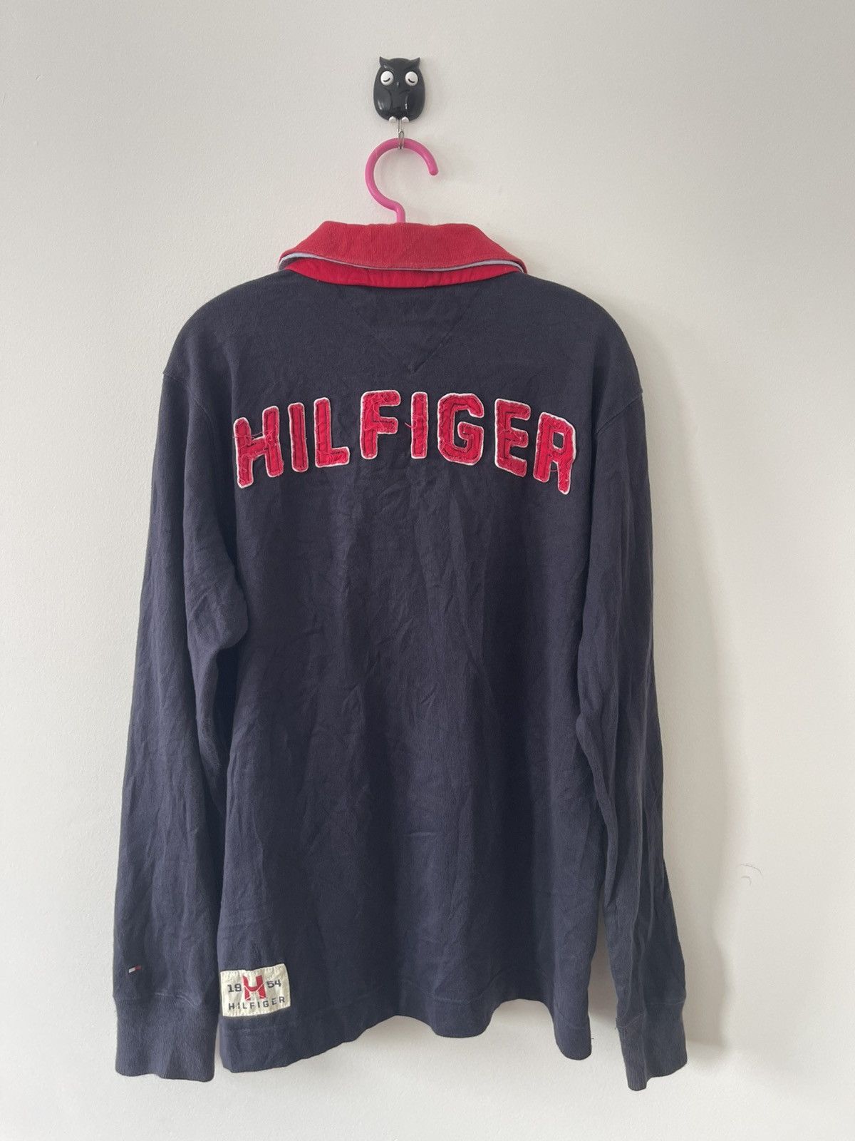 Tommy Hilfiger Rare Vintage TOMMY HILFIGER TH54 Spell Out Double Colar Polo Size US M / EU 48-50 / 2 - 1 Thumbnail