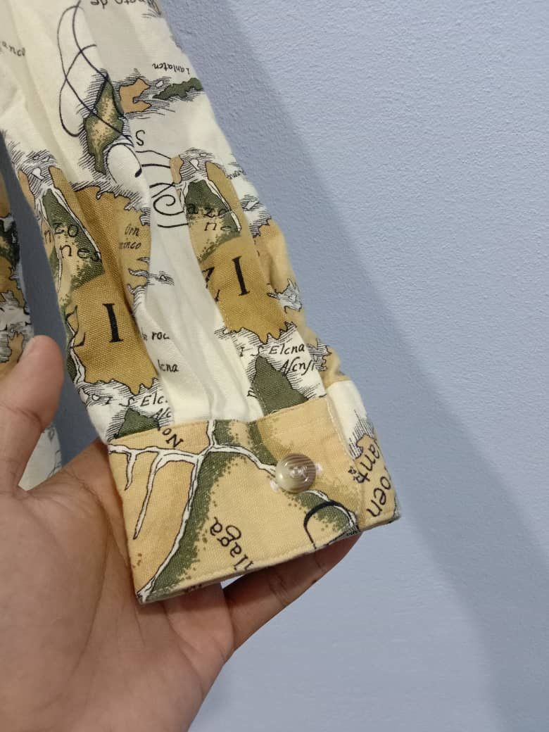 Japanese Brand VINTAGE ABBRE VIATE ATLANTIC MAPS BUTTON DOWN LARGE SIZE Size US XL / EU 56 / 4 - 7 Thumbnail