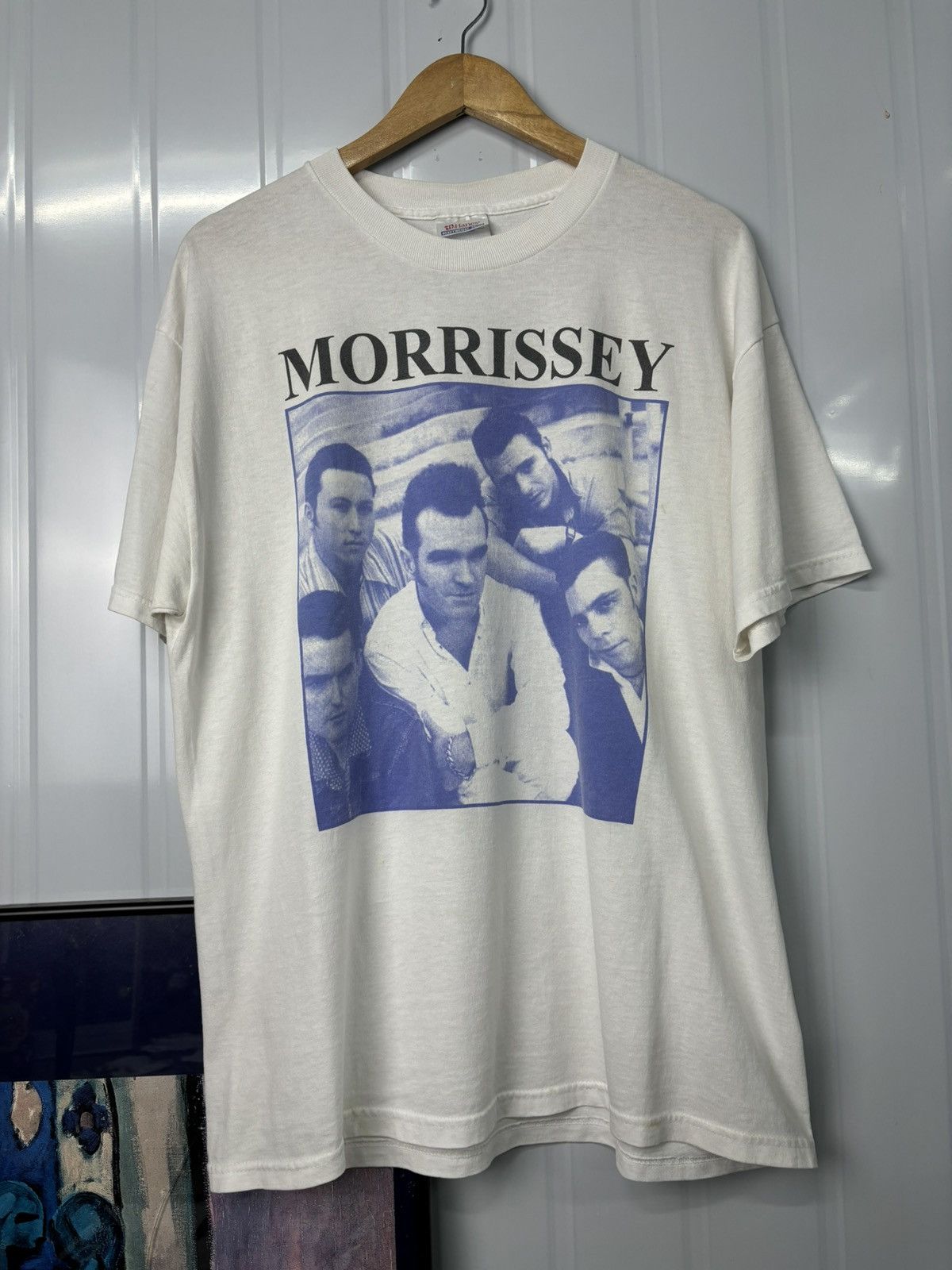 Band Tees × Vintage RARE! Vintage 90’s Morissey Bootleg Hanes Band Tour Size US L / EU 52-54 / 3 - 2 Thumbnail