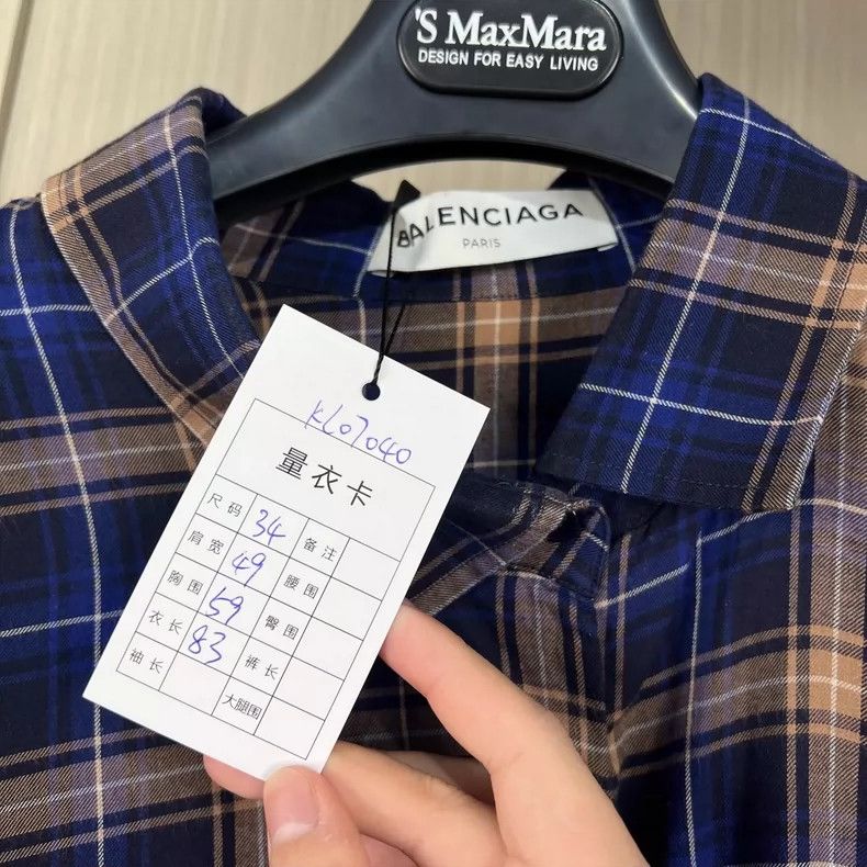 Balenciaga Balenciaga Gold Button Plaid Shirt Size US XS / EU 42 / 0 - 7 Thumbnail