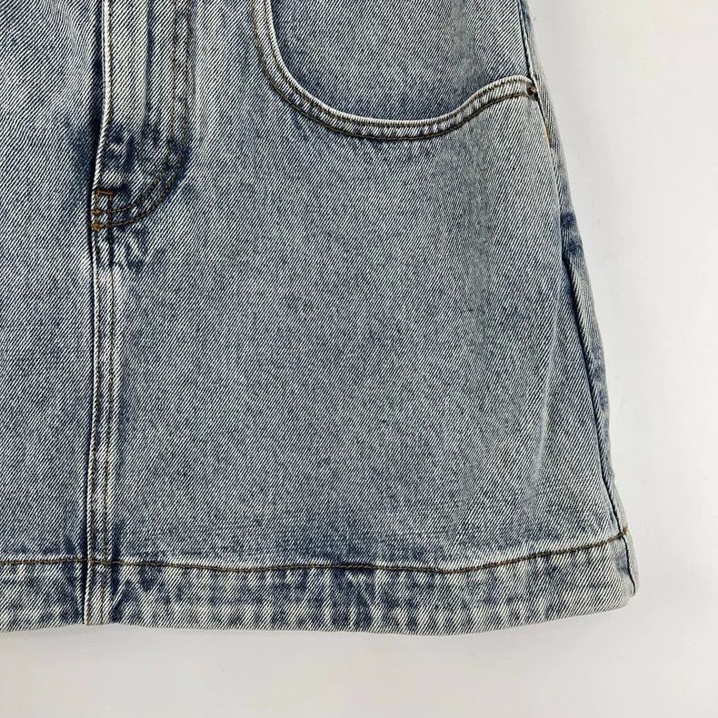 Louis Vuitton Louis Vuitton Leather denim skirt at the back skirt Size 35" - 5 Thumbnail