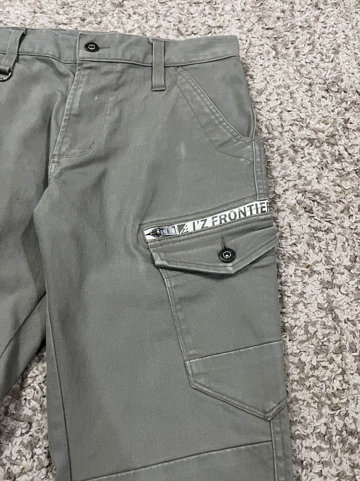 Japanese Brand Iz Frontier Skinny Punk Gorpcore Cargo Jeans Size US 31 - 3 Thumbnail