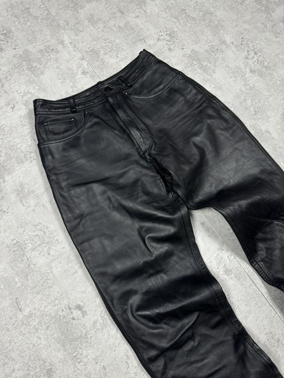 Genuine Leather Vintage IXS Genuine Leather Motorcycle Biker Pants Size 44/L Size US 35 - 5 Thumbnail
