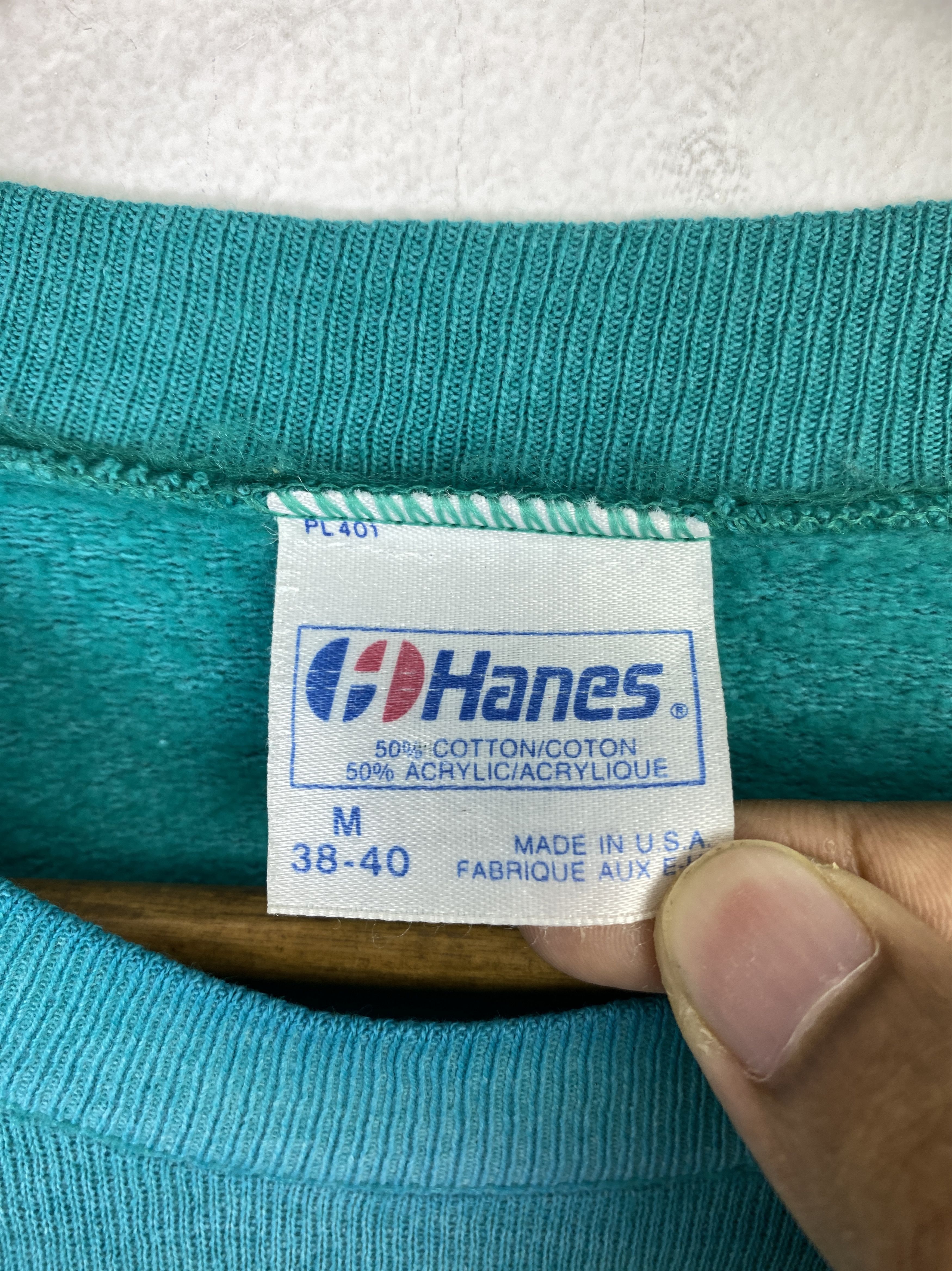Hanes Vintage 90s Hanes Plain Crewneck Pullover Sweatshirt SH0361 Size US M / EU 48-50 / 2 - 5 Thumbnail