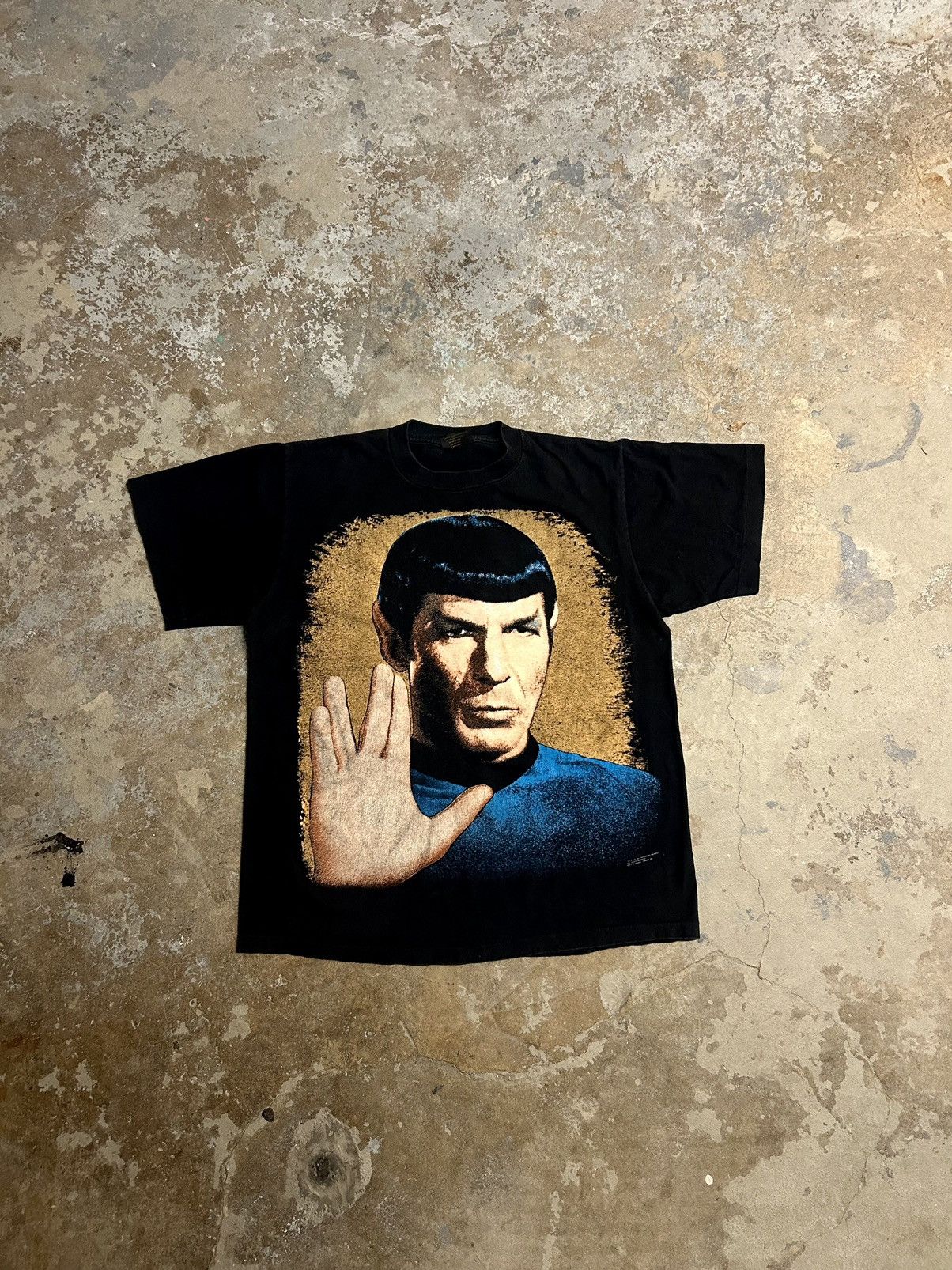 image of Changes x Vintage 1991 Vintage Star Trek "live Long And Prosper" in Black, Men's (Size XL)