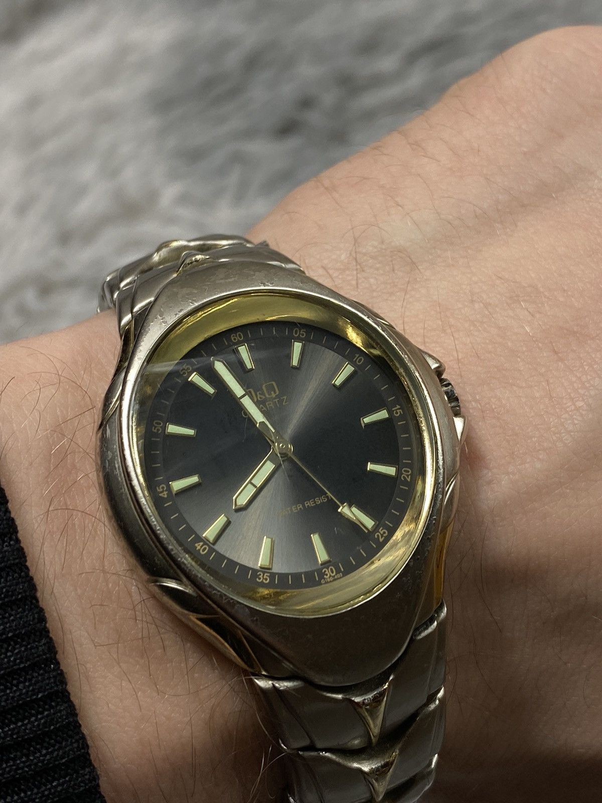 Japanese Brand × Vintage Rare ❗️ Gold Q&Q Quartz Watch | Japanese Brand Size ONE SIZE - 3 Thumbnail