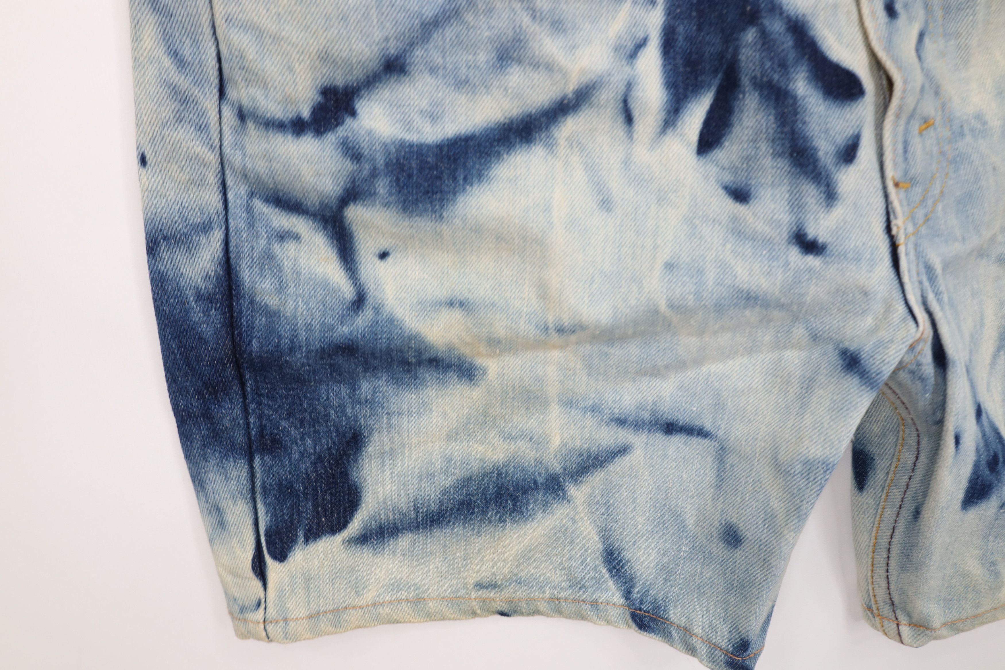Levi's Vintage 70s Levis Orange Tab Acid Wash Denim Jean Shorts USA Size US 32 / EU 48 - 5 Thumbnail