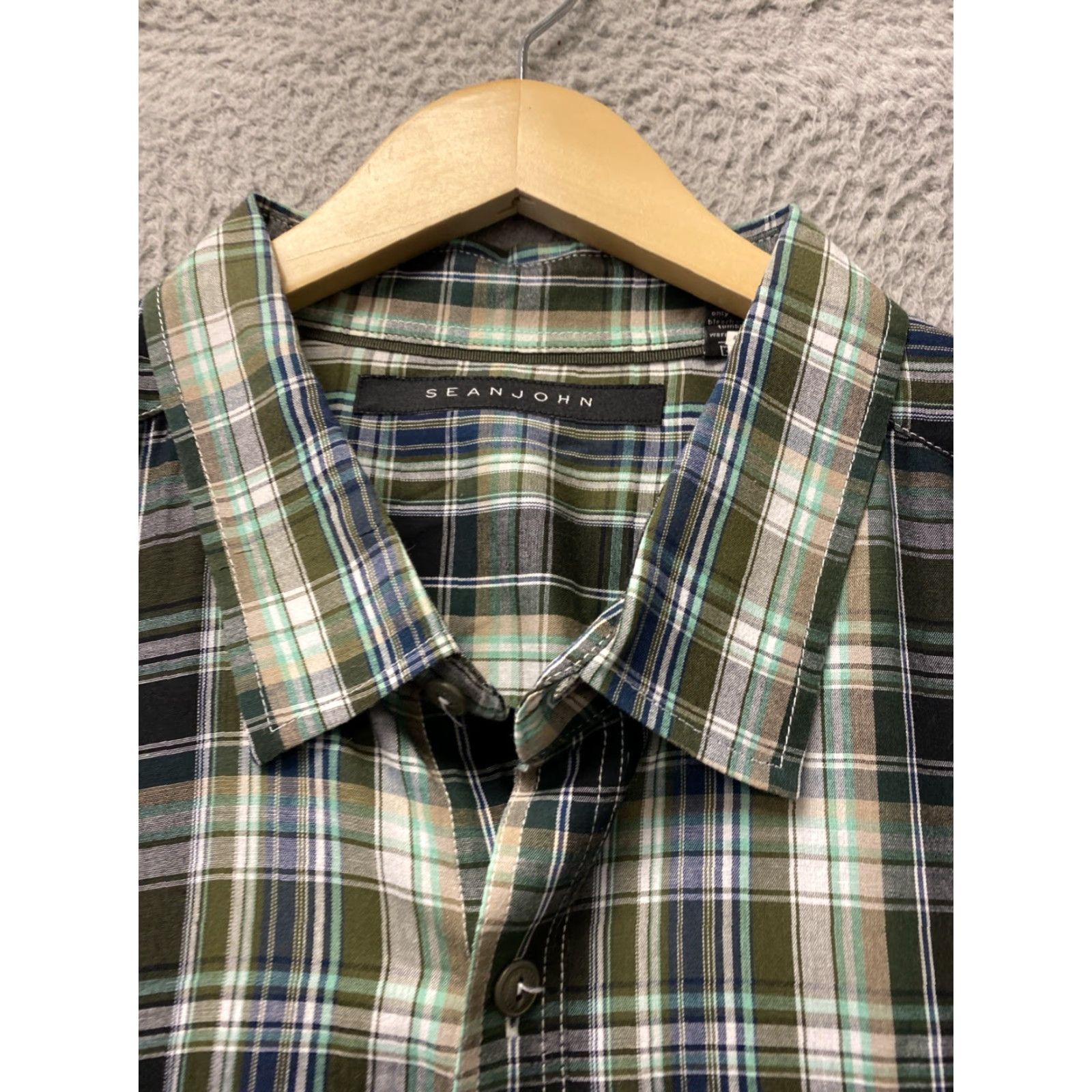 Sean John Sean John Shirt Mens 3XB Gingham Plaid Button Down Casual Shirt Size US XXL / EU 58 / 5 - 3 Thumbnail