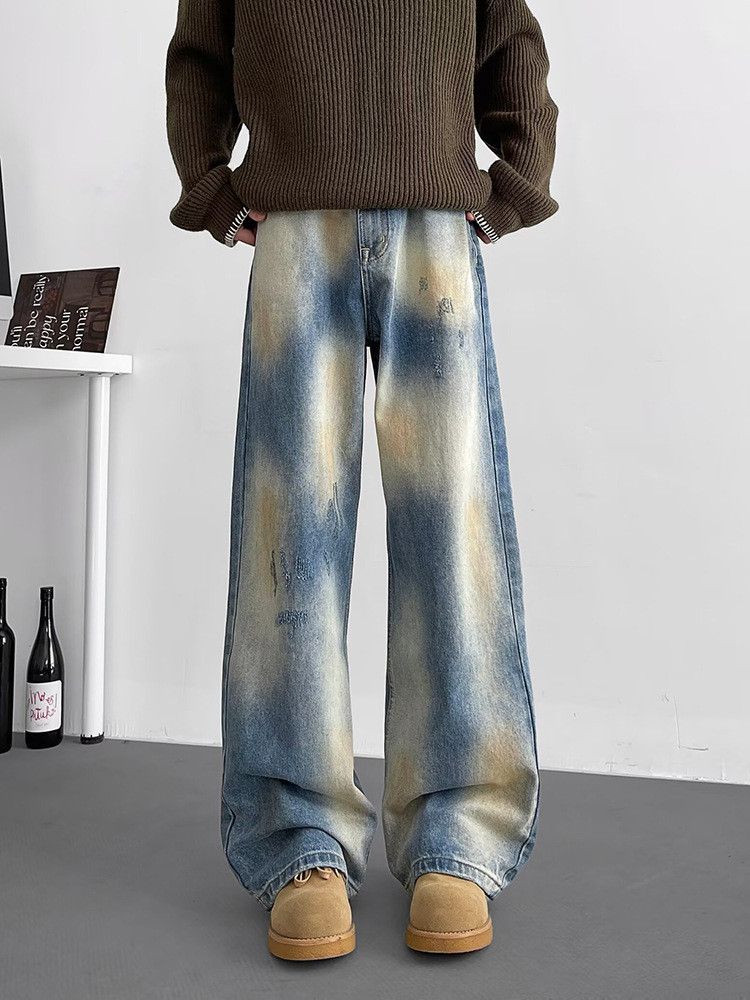 Japanese Brand American style men's retro distressed flared washed jeans Size US 32 / EU 48 - 1 Thumbnail