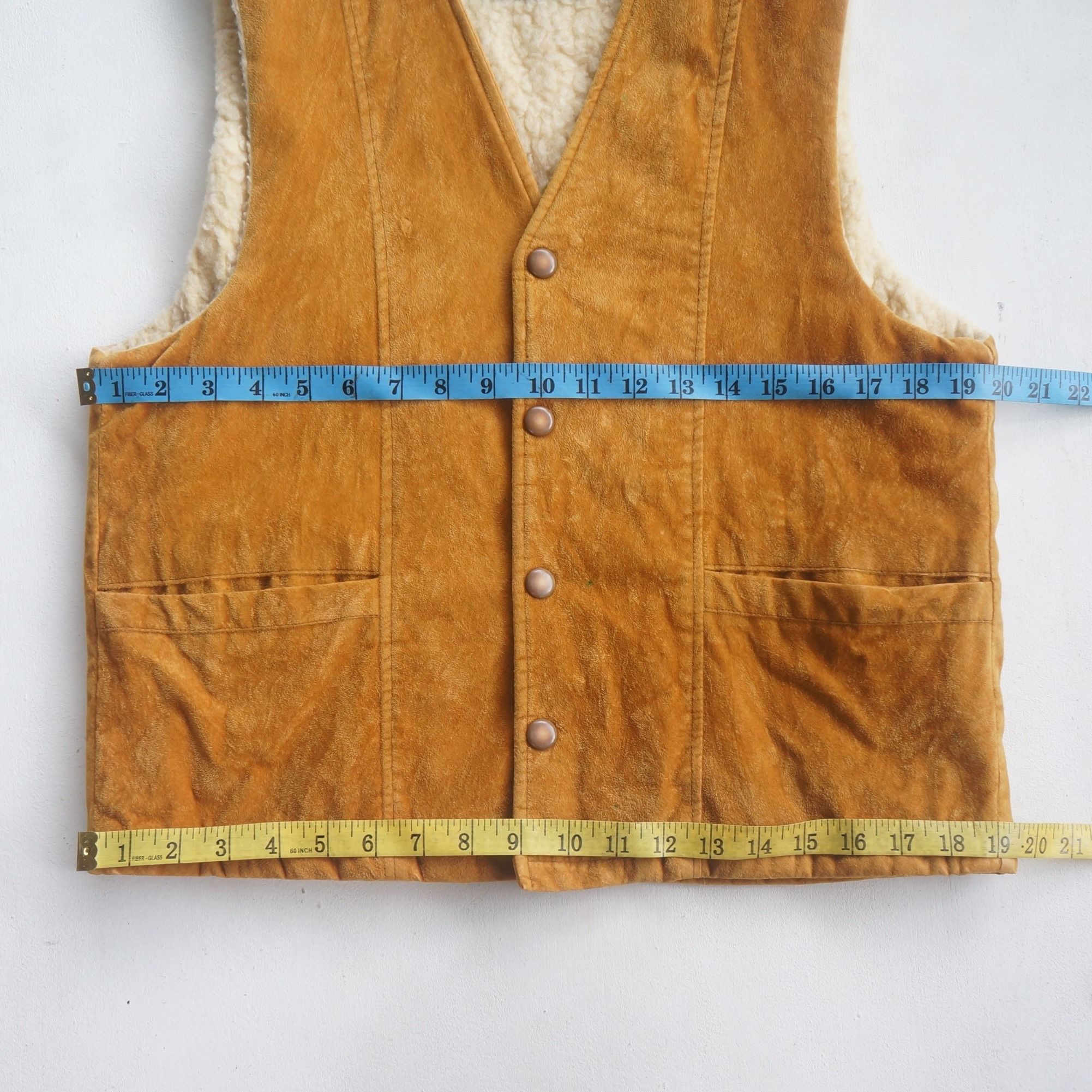 Japanese Brand Light Brown Suede Vest Sherpa Lined Size M / US 6-8 / IT 42-44 - 8 Thumbnail