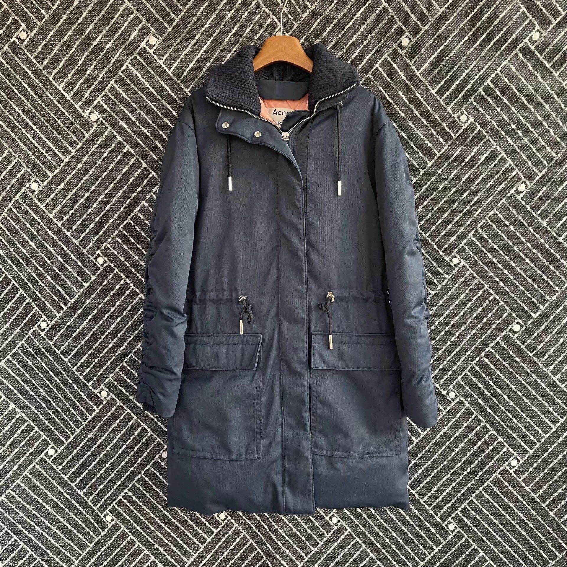 Acne Studios Acne Studios Navy Mid-Length Puffer Jacket EU 34 Size XXS / US 00 / IT 34 - 1 Thumbnail
