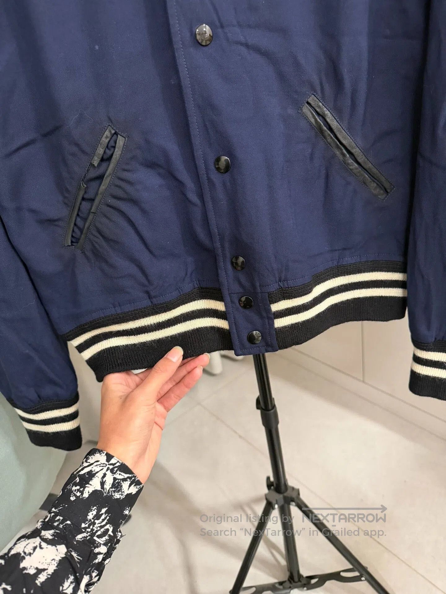 Saint Laurent Paris Saint Laurent 2016FW Blue Wool Baseball Jacket. Size US M / EU 48-50 / 2 - 4 Thumbnail