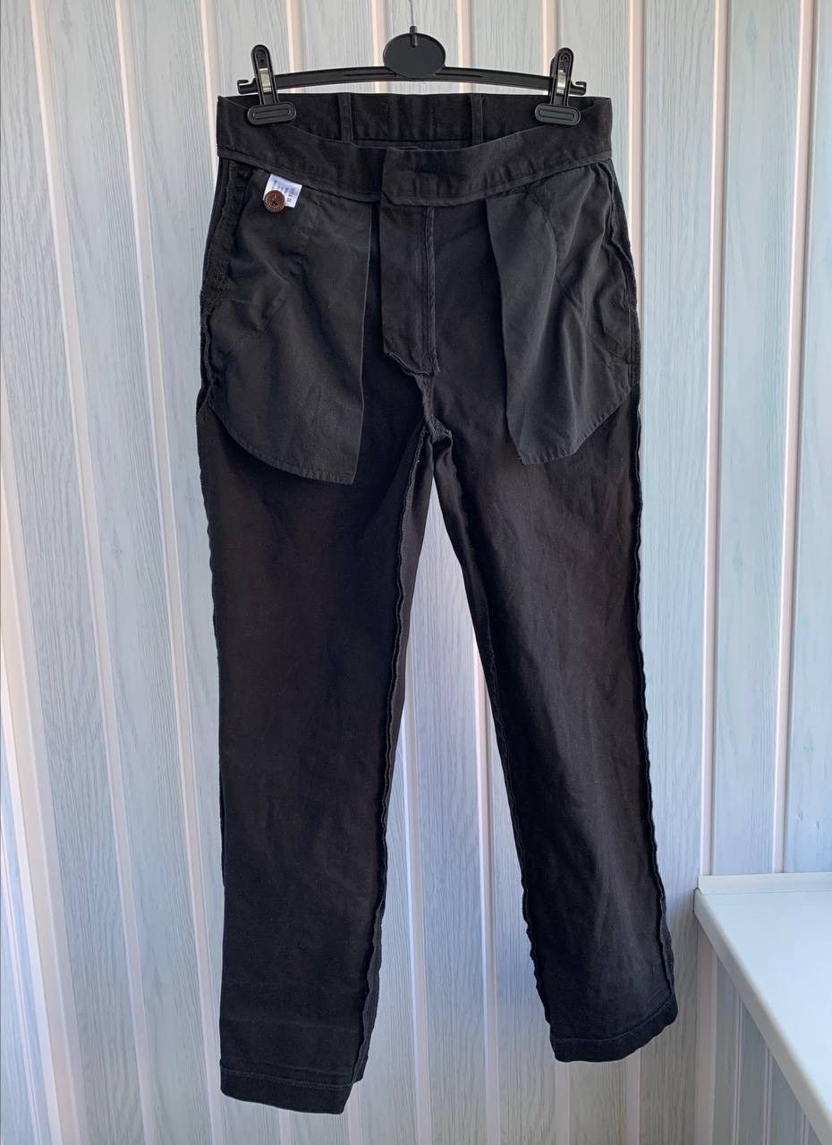 Percival × Vintage Percival Black Cotton &Elastane Pockets Button Trousers Size US 30 / EU 46 - 4 Thumbnail