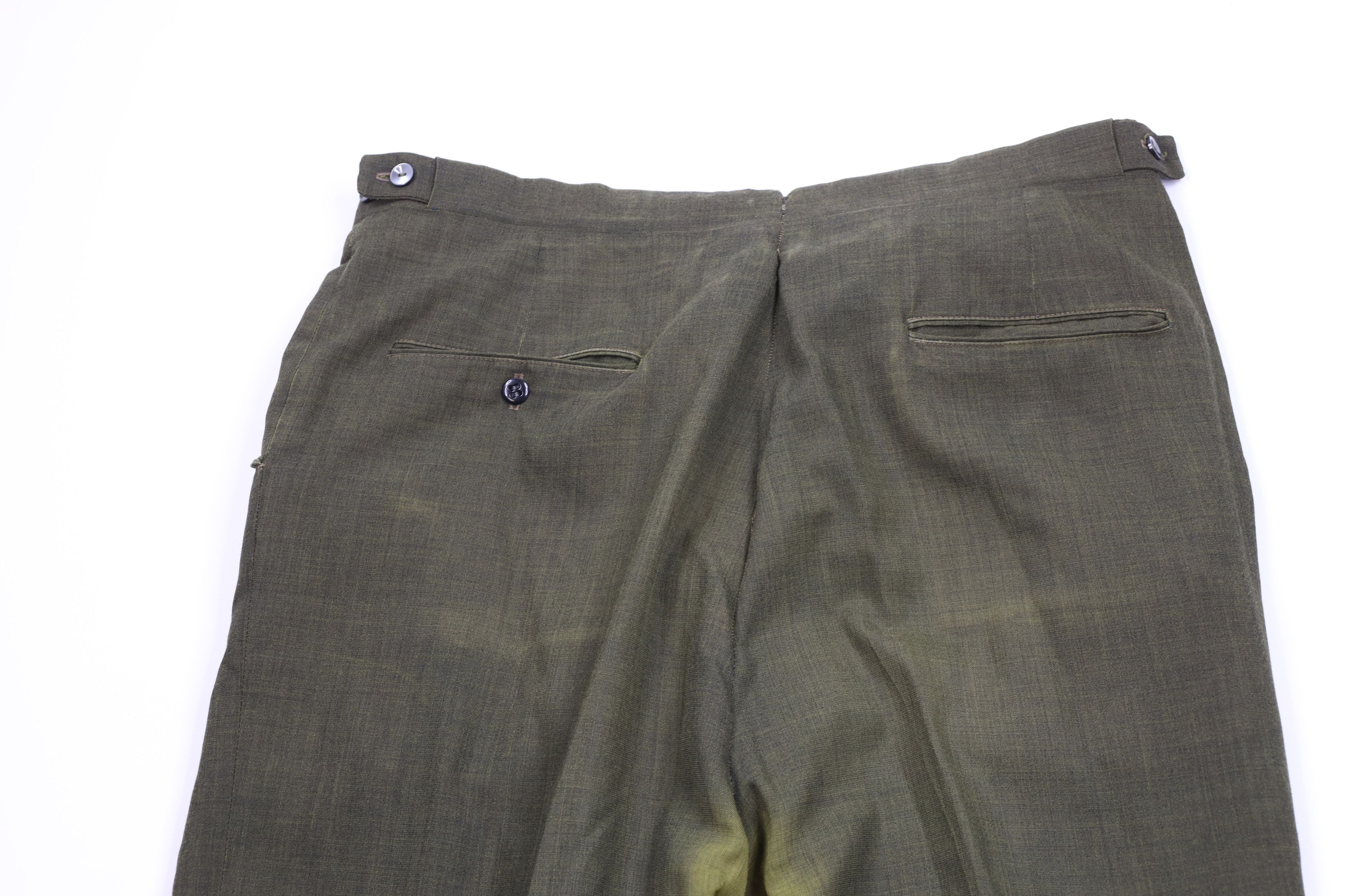 Vintage Vintage 50s Streetwear Worsted Wool Chino Pants Green USA Size US 34 / EU 50 - 11 Thumbnail