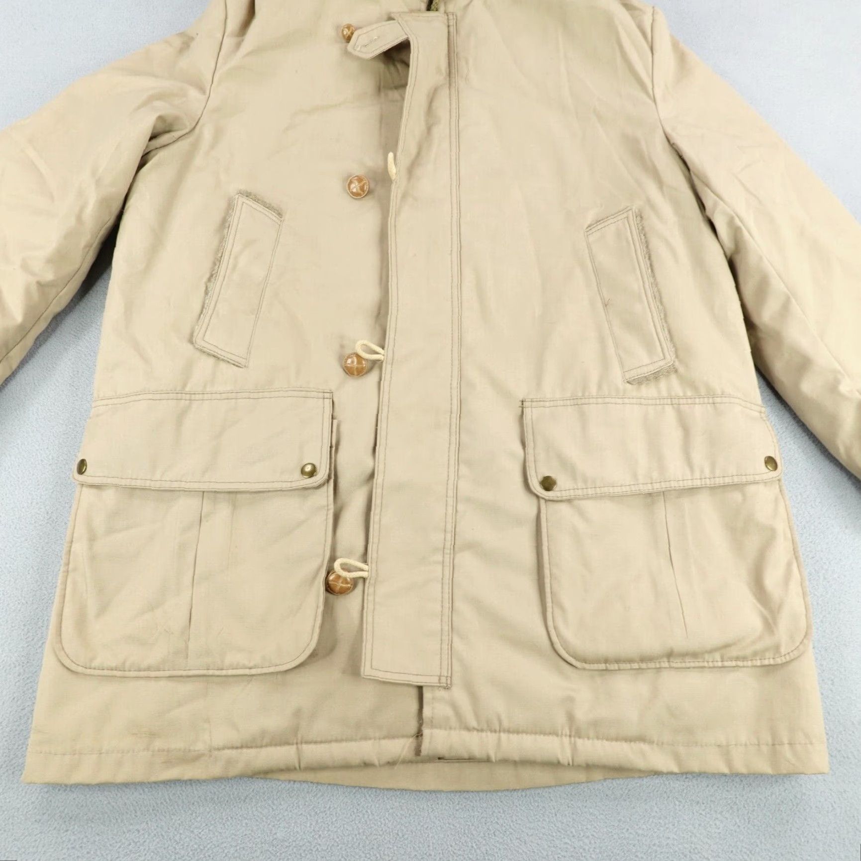 Vintage Vintage Shanhouse Jacket Mens 46L Tan Faux Fur Lined Parka Coat Talon Zipper Size US S / EU 44-46 / 1 - 3 Thumbnail