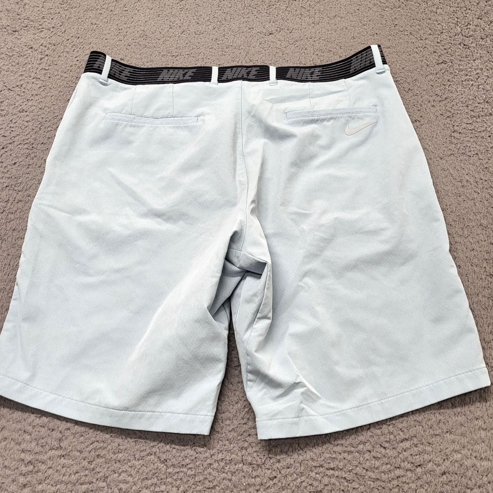 Nike Nike Golf Tour Performance Shorts Men's 38 Pale Blue Stretch Breathable Fun Regular Flat Front Logo Pockets Knit's Nike Brand Sports Golf Performance Size US 38 / EU 54 - 5 Thumbnail