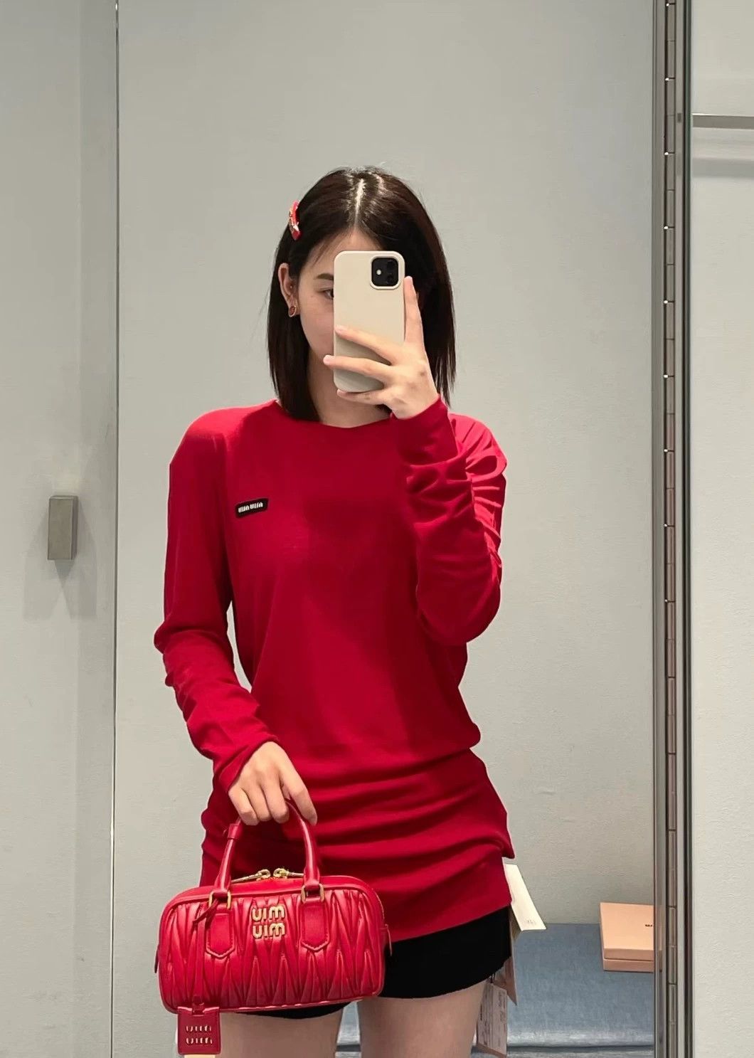 Miu Miu MIU MIU Long Sleeve Logo T-Shirt L New with Tags Size L / US 10 / IT 46 - 7 Thumbnail