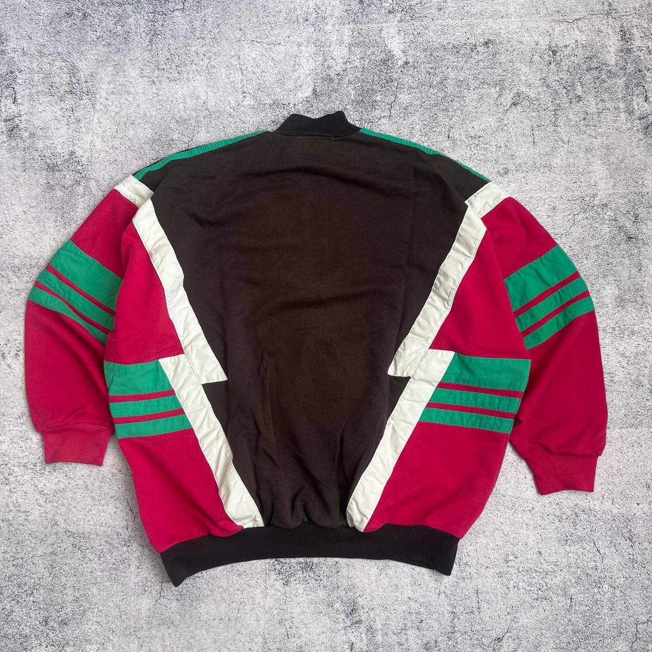 Adidas × Vintage Adidas 1/4 Zip Sweatshirt 90's - Vintage Brown (Size M-L) Size US M / EU 48-50 / 2 - 9 Thumbnail