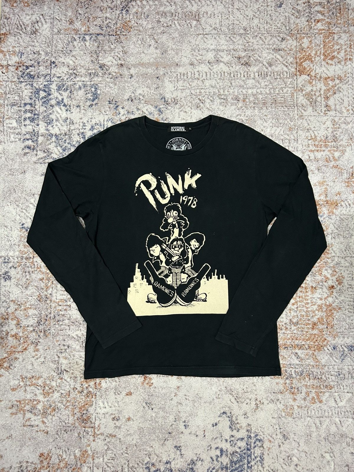 【RAMONES】 HYSTERIC GLAMOUR ラモーンズ スカルスタッズ Hysteric Glamour Hysteric glamour ramones longsleeve | Grailed