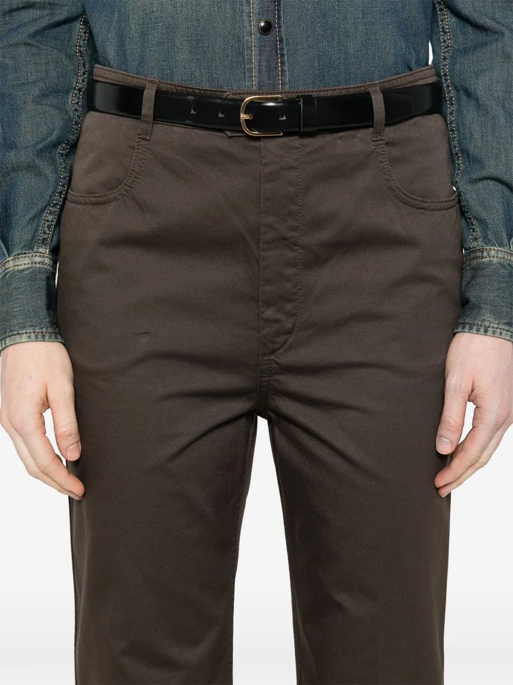 Saint Laurent Paris o1y0126 Casual Pant in Dark Brown Size 27" / US 4 / IT 40 - 2 Thumbnail