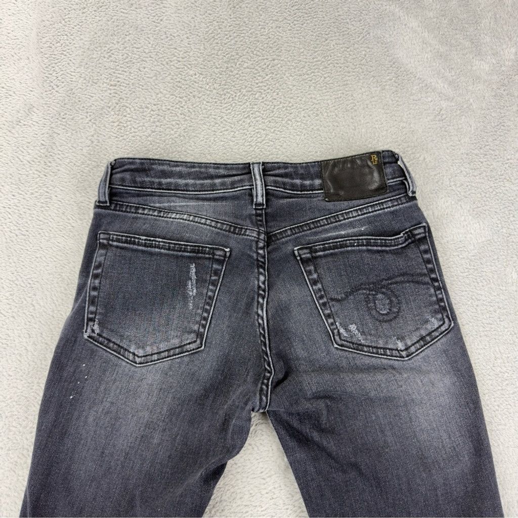R13 R13 Women's Size 24x25 Jenny Mid Rise w/ Double Shred Hems B Size 24" / US 00 / IT 34 - 7 Thumbnail