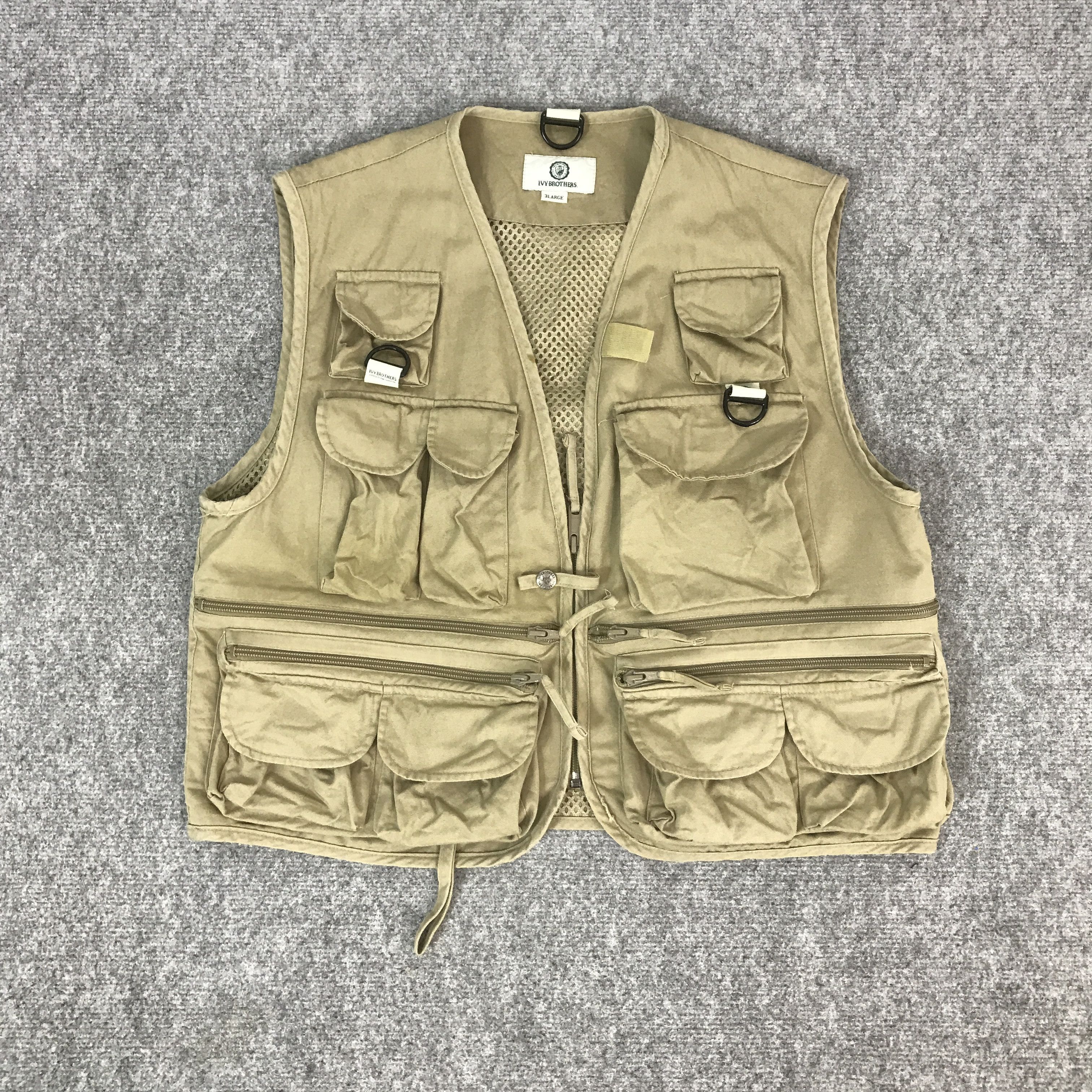 Japanese Brand IVY BROTHERS TACTICAL POCKET VEST K64B16 Size US L / EU 52-54 / 3 - 1 Thumbnail