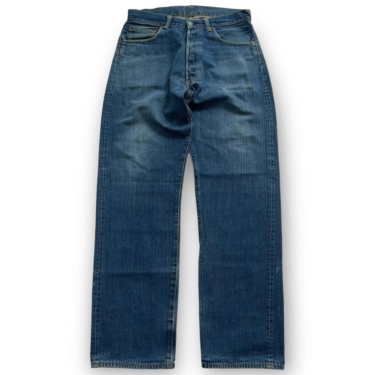 Evisu Evisu Men's Blue and Yellow Jeans Size US 33 - 3 Thumbnail