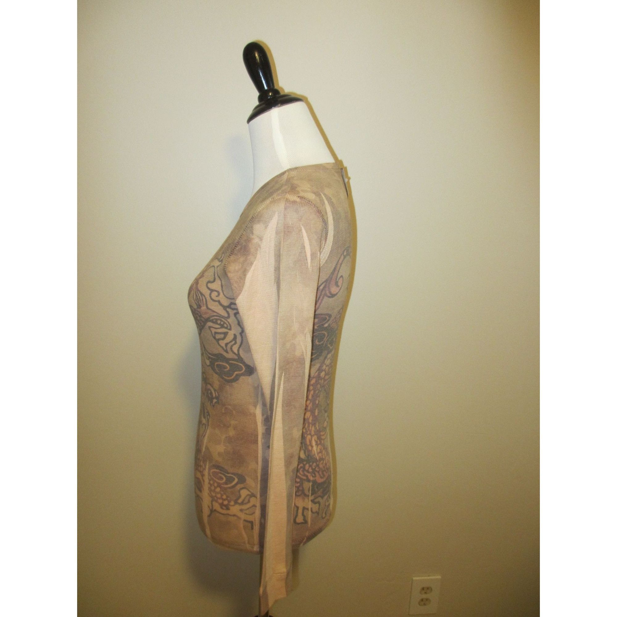 Other Mushka By Sienna Rose Inc Dragon Print Long Sleeve Ribbed To Size M / US 6-8 / IT 42-44 - 3 Thumbnail